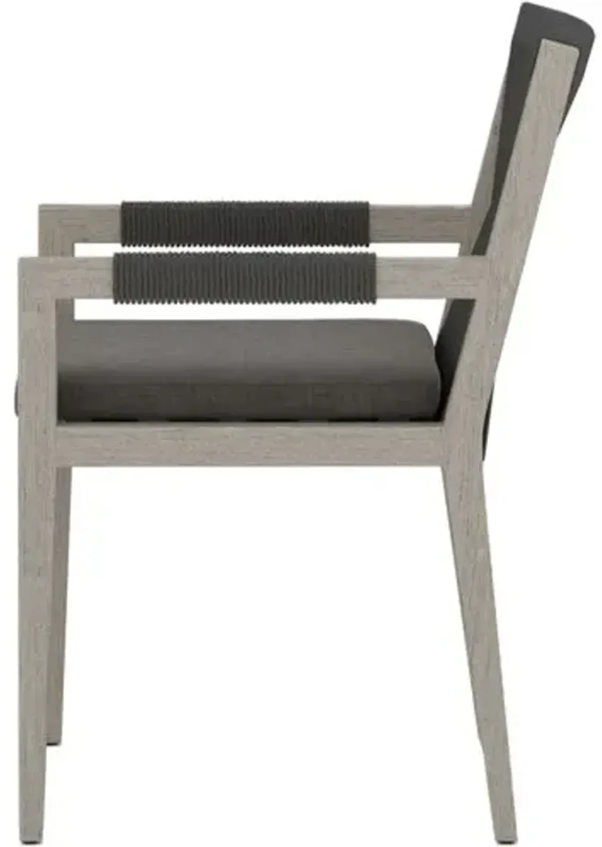 Jasper Outdoor Teak Dining Armchair - Gray