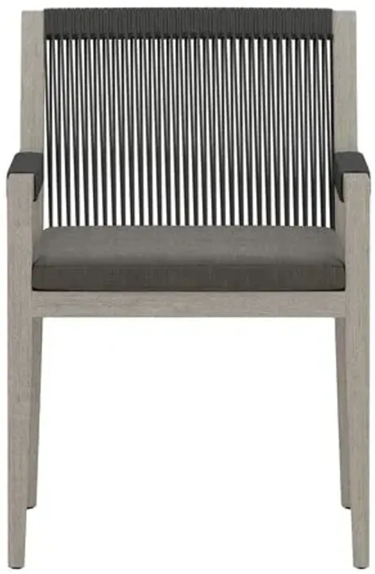 Jasper Outdoor Teak Dining Armchair - Gray