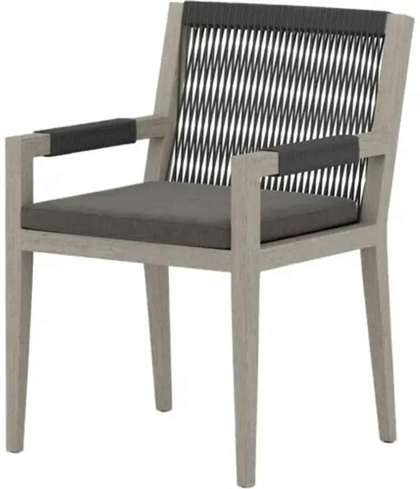 Jasper Outdoor Teak Dining Armchair - Gray