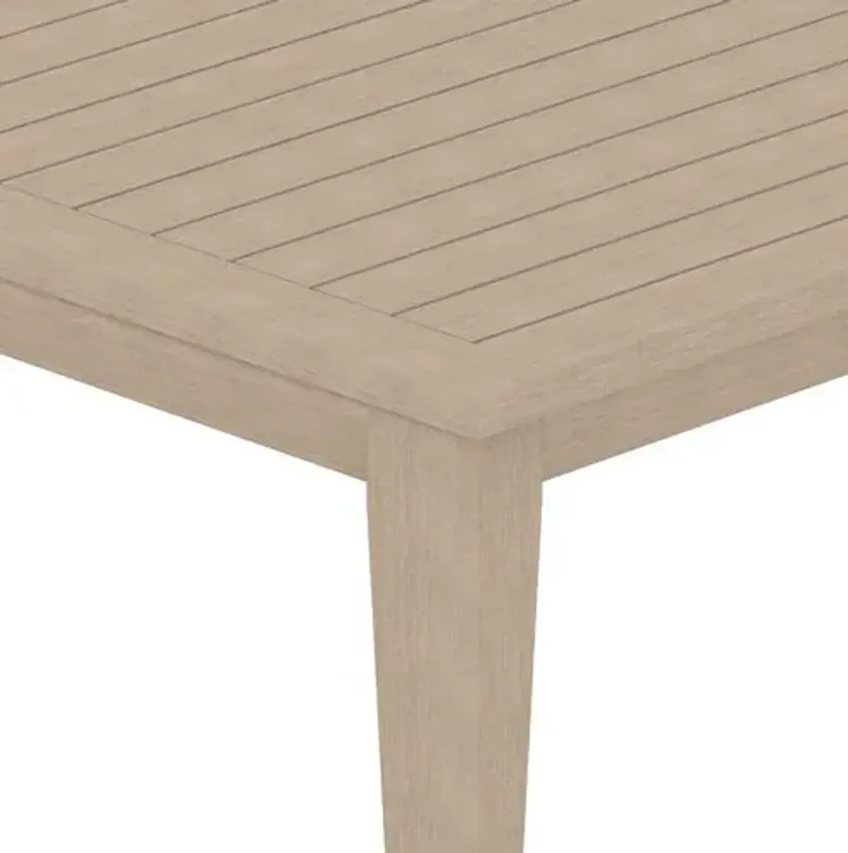 Jasper Outdoor Teak Dining Table - Washed Brown