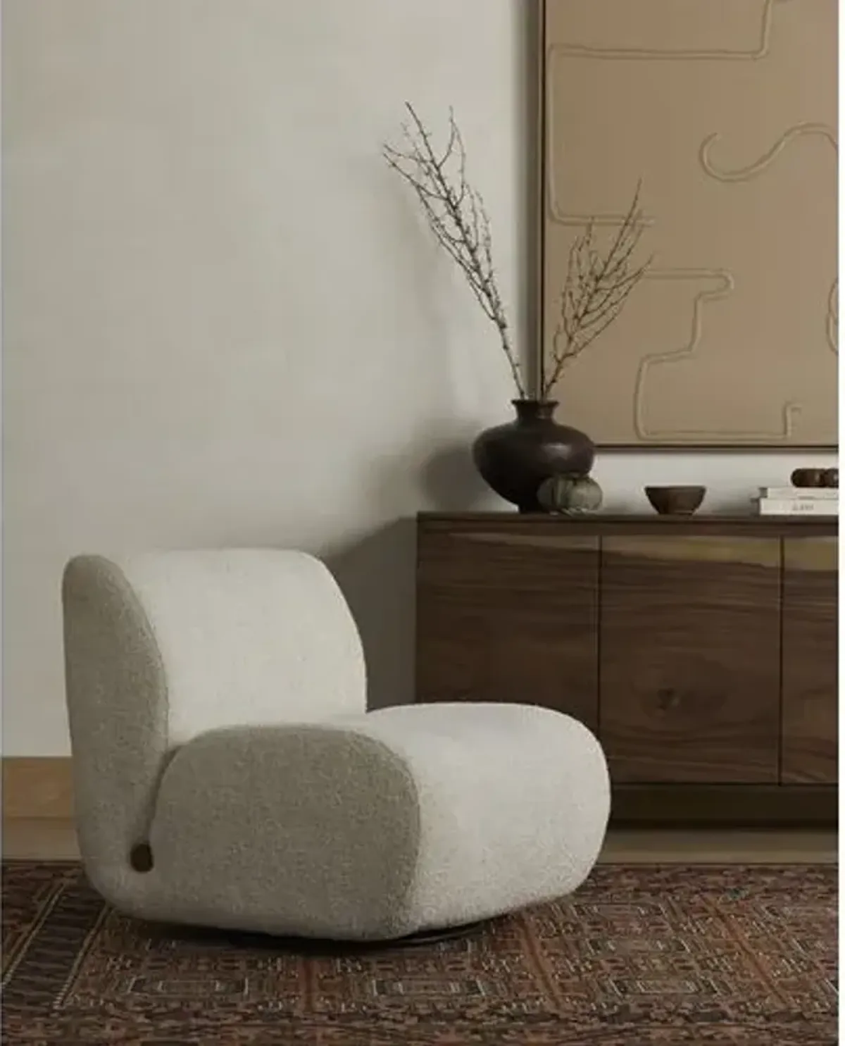 Jared Swivel Chair - Sheldon Ivory