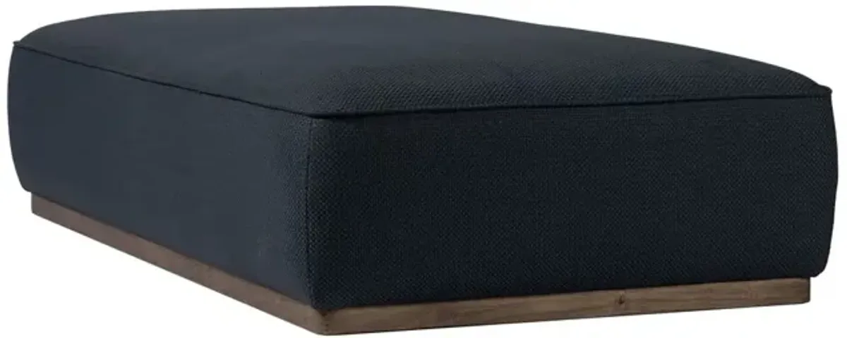Janessa Cocktail Ottoman, Fresno Cobalt Faux Leather
