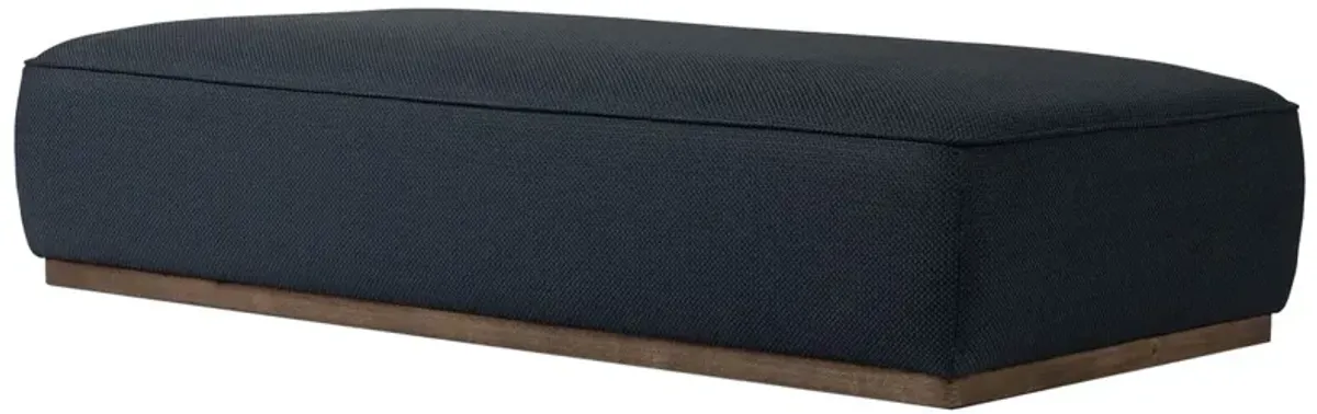 Janessa Cocktail Ottoman, Fresno Cobalt Faux Leather