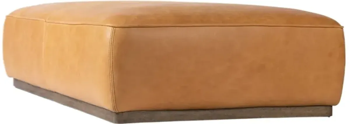 Janessa Cocktail Ottoman, Palermo Butterscotch Leather