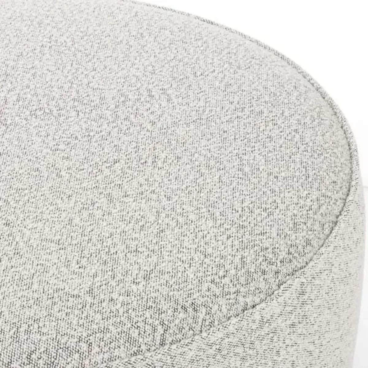 Janessa Large Round Ottoman - Knoll Domino Boucle - Gray