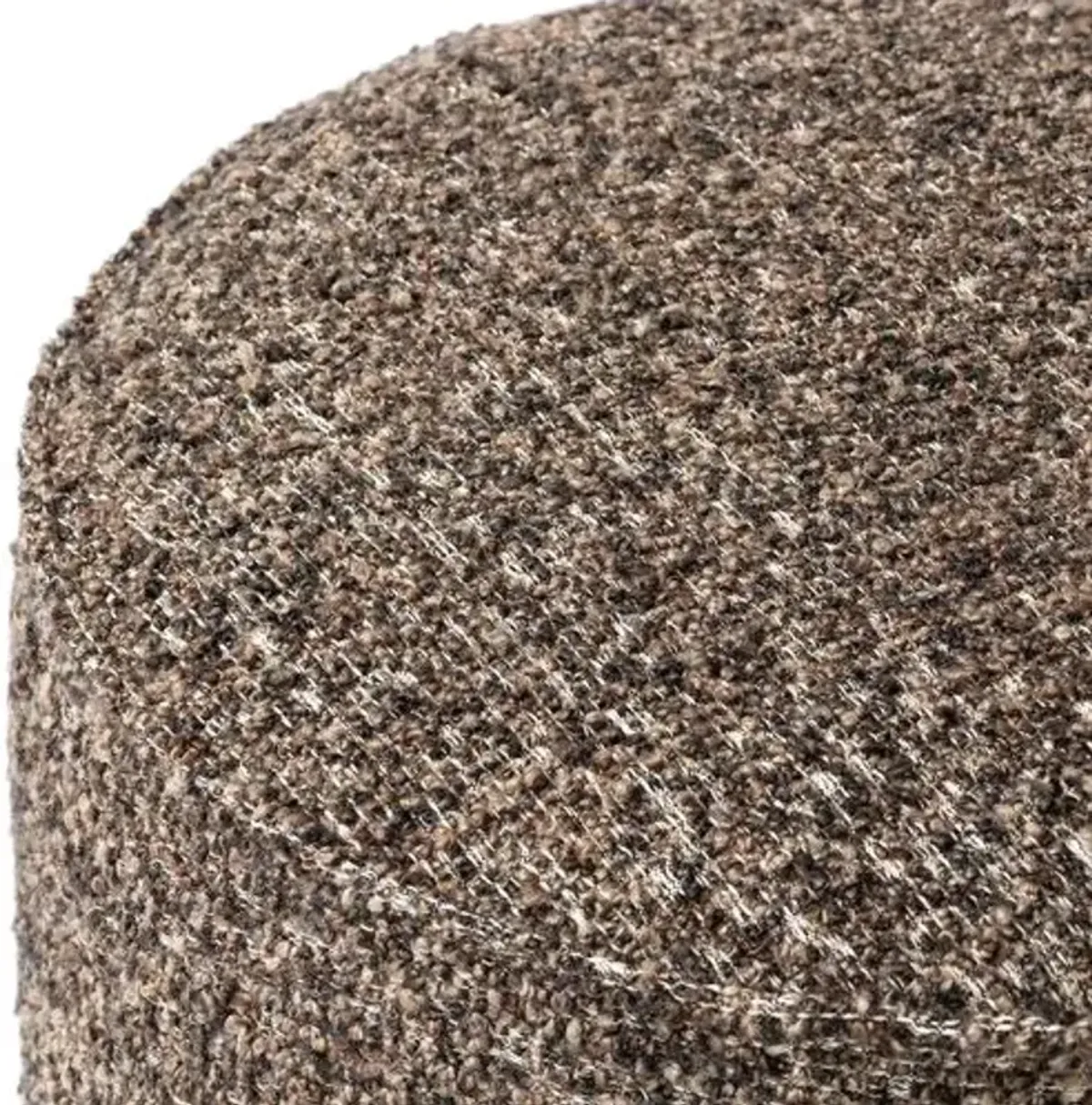 Janessa Round Ottoman - Textured Ivan Granite - Gray