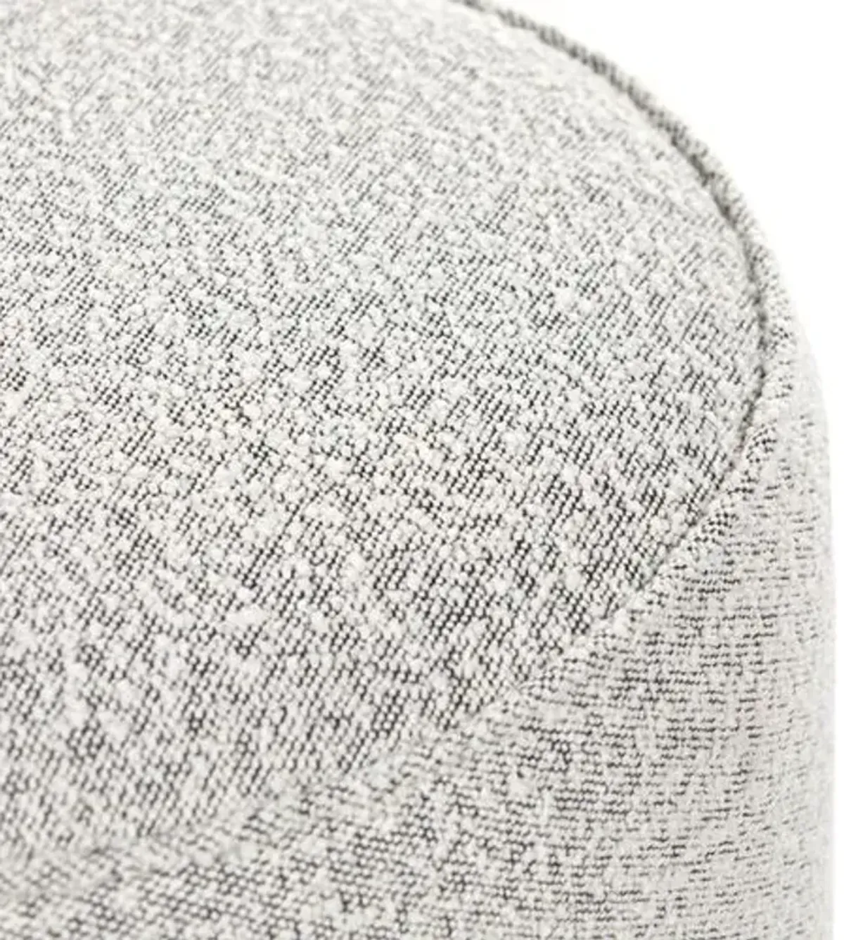 Janessa Round Ottoman - Boucle - Gray