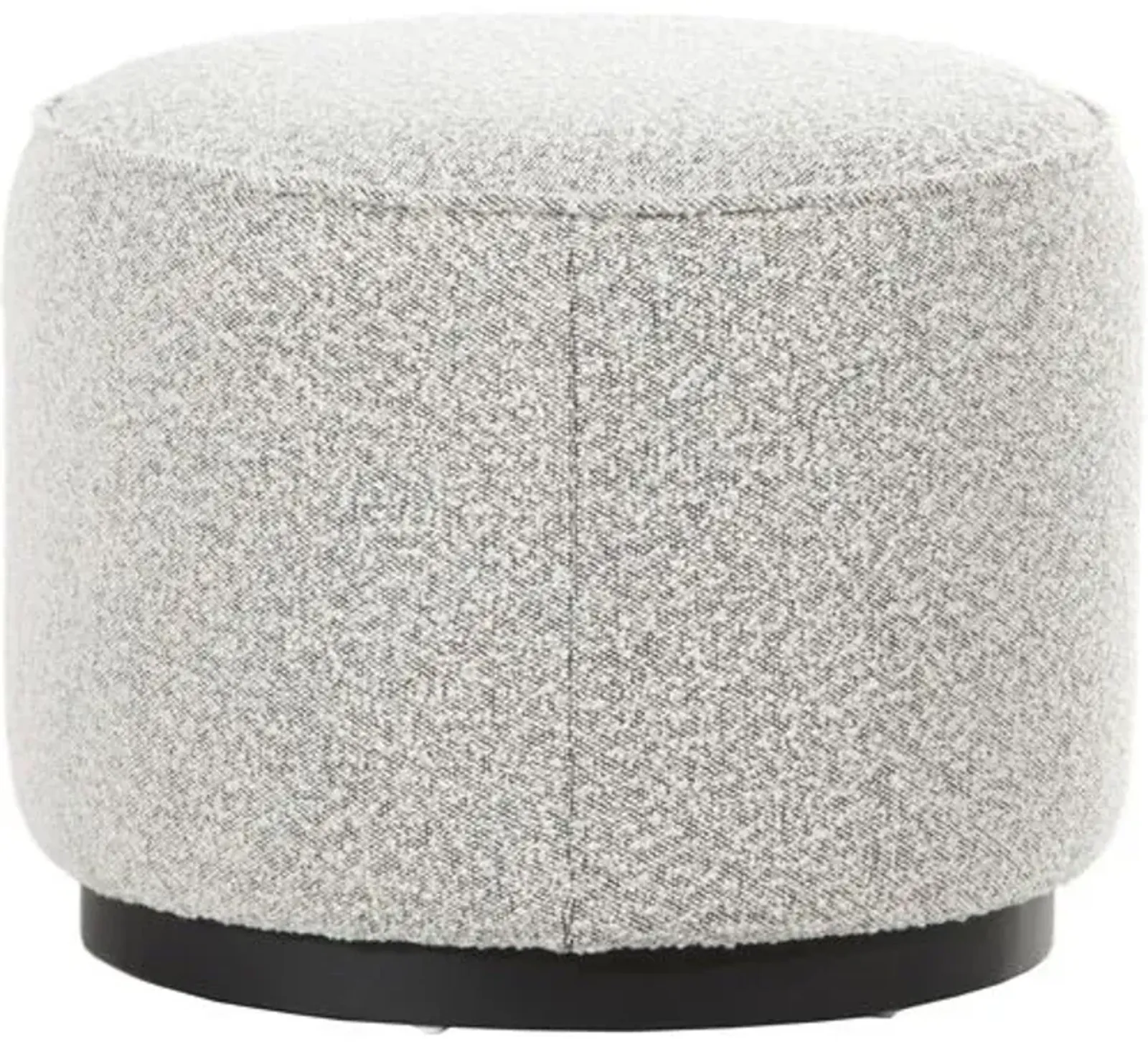 Janessa Round Ottoman - Boucle - Gray