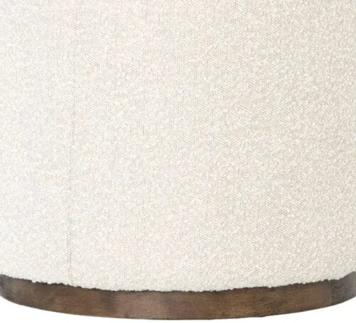 Janessa Round Ottoman - Boucle - Beige