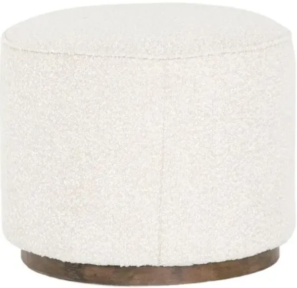 Janessa Round Ottoman - Boucle - Beige