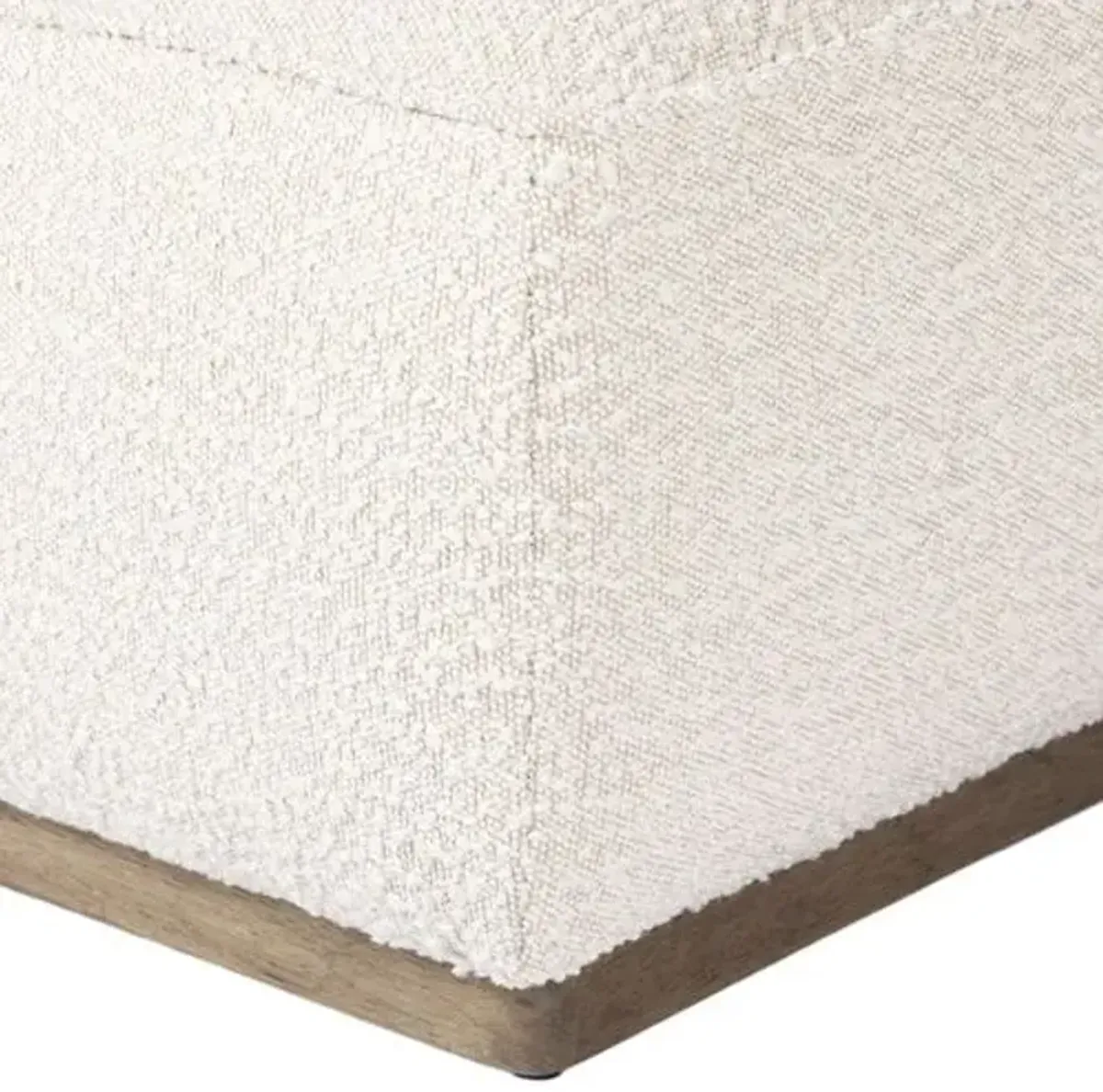 Janessa Square Ottoman - Knoll Natural Boucle - Beige