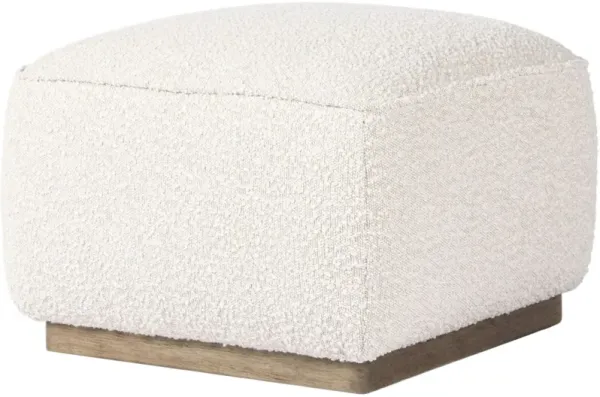 Janessa Square Ottoman, Knoll Natural Boucle