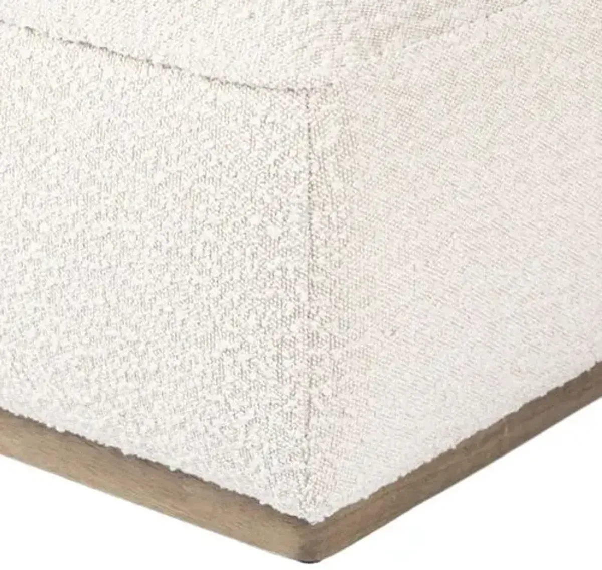 Janessa Square Ottoman - Knoll Natural Boucle - Beige