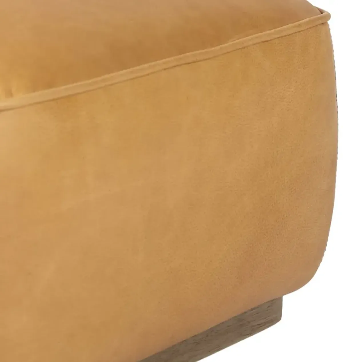 Janessa Square Ottoman, Palermo Butterscotch Leather
