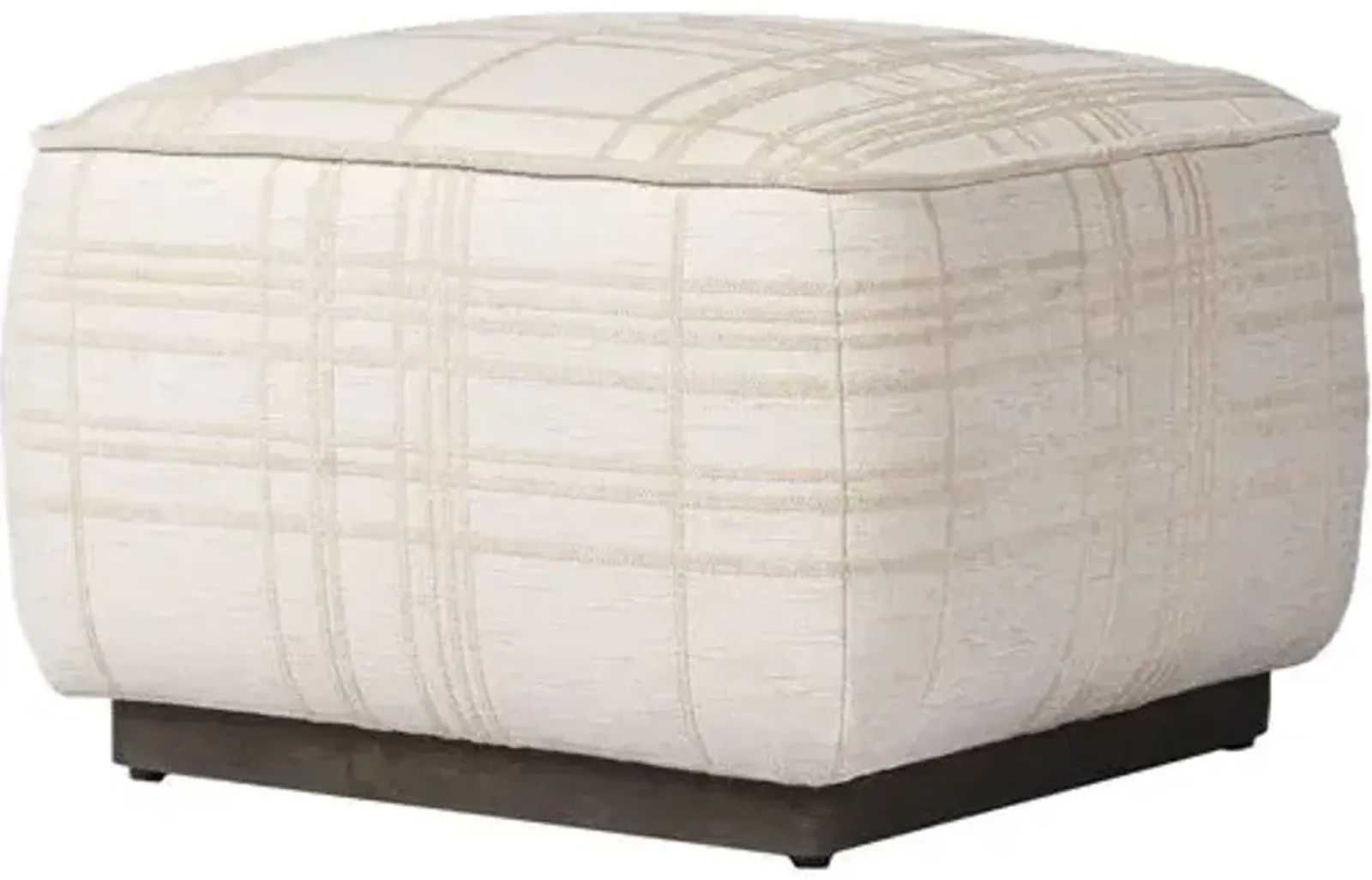 Janessa Square Ottoman - Sheffield Ivory Box Print