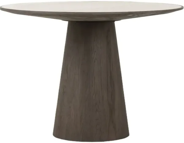 Jameson Round Dining Table, Oak/White Marble