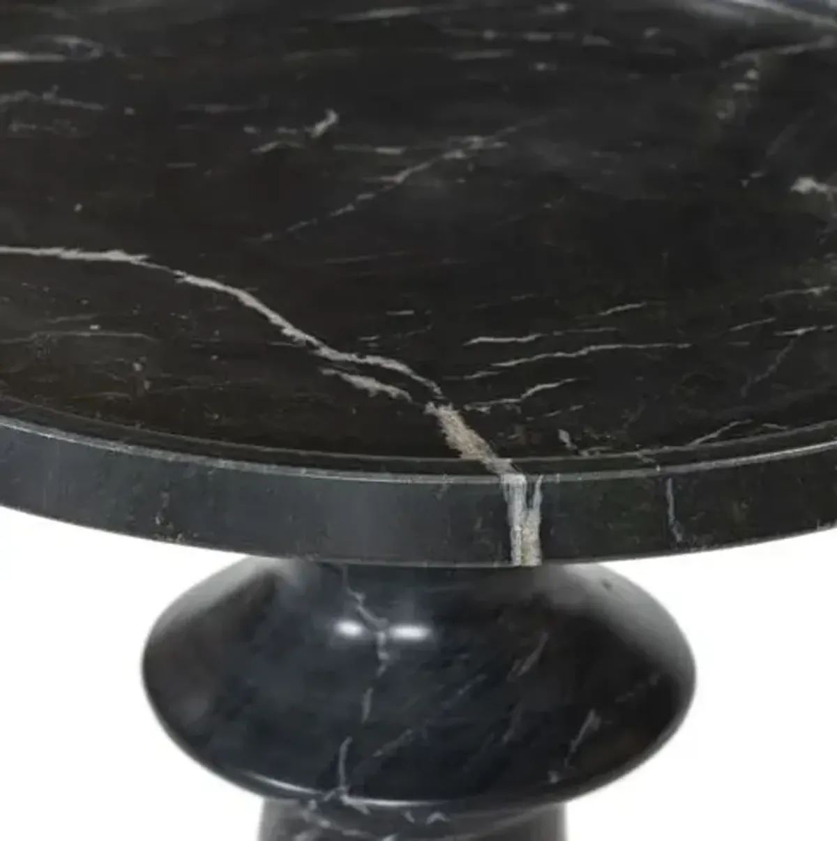 Jagger Marble End Table - Black