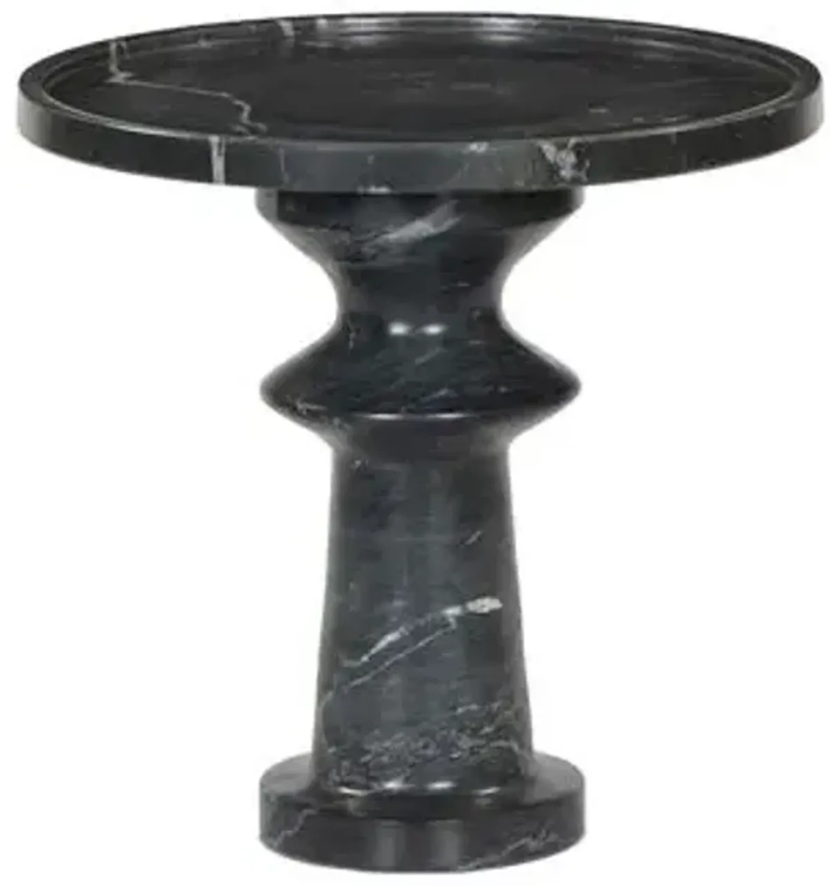 Jagger Marble End Table - Black