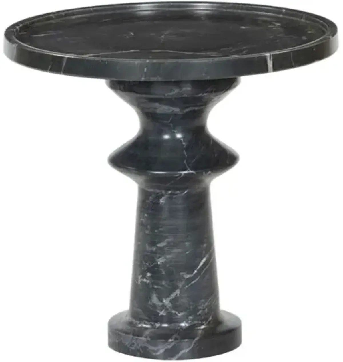 Jagger Marble End Table - Black