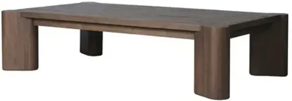 Jace Outdoor Teak Coffee Table - Stained Heritage Brown