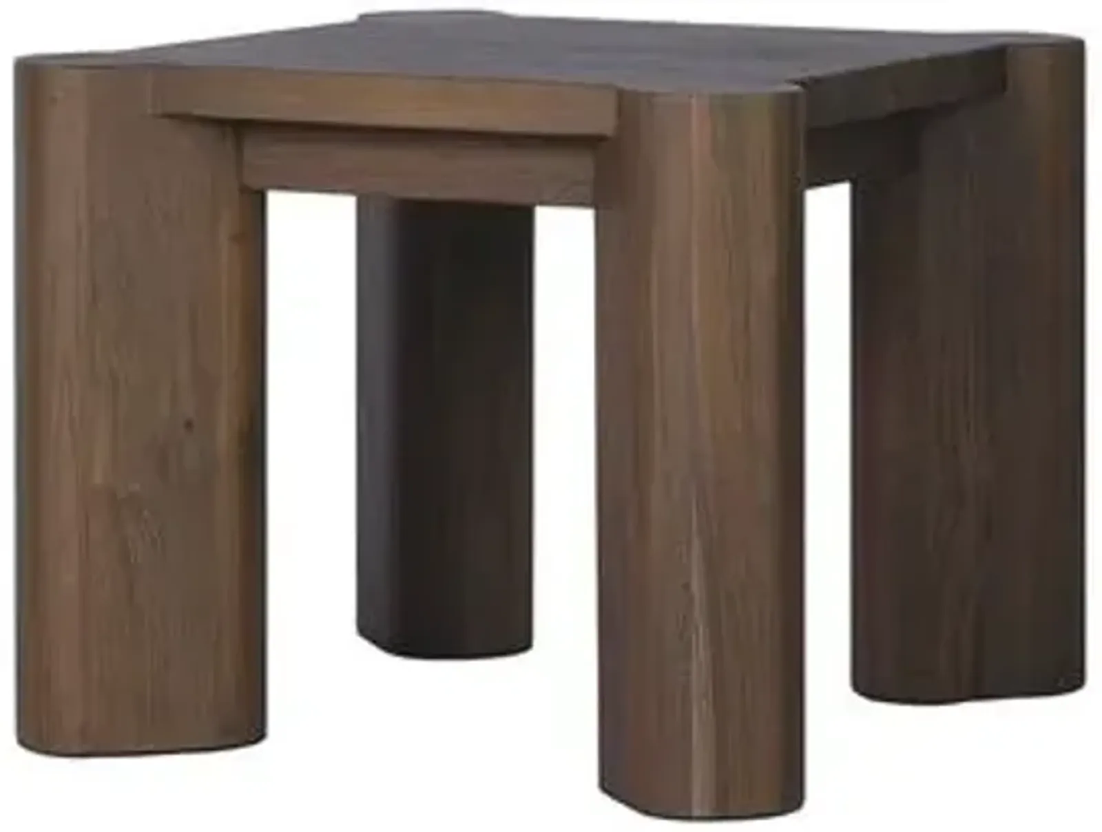 Jace Outdoor Teak End Table - Stained Heritage Brown