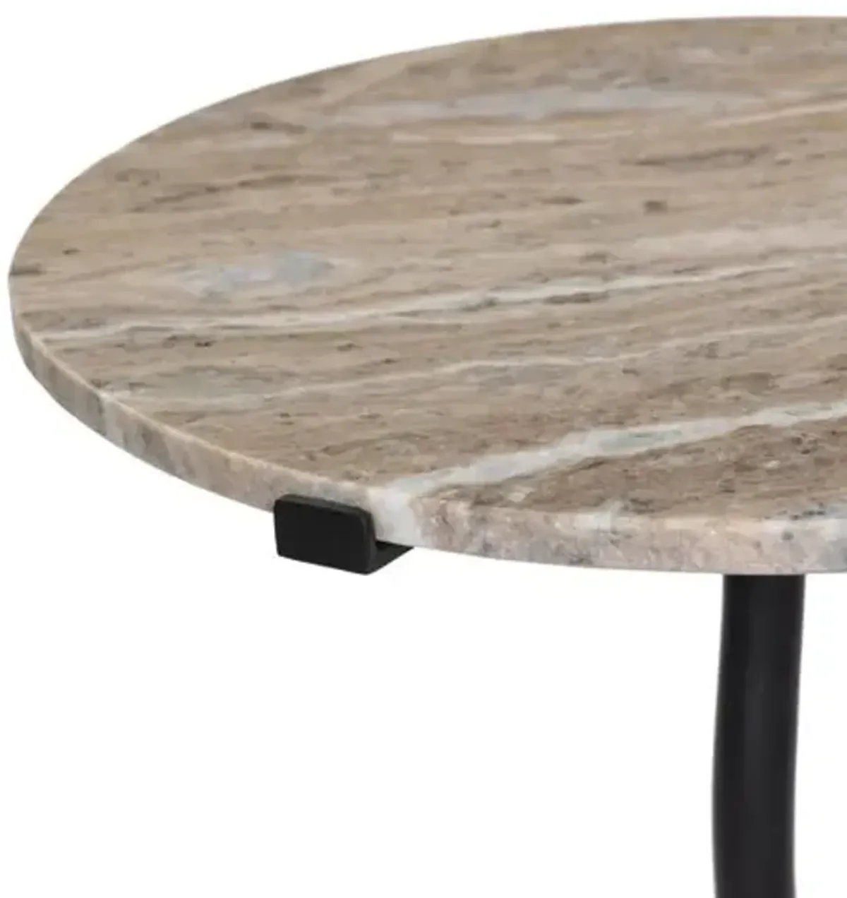 Ivy Marble End Table - Brown