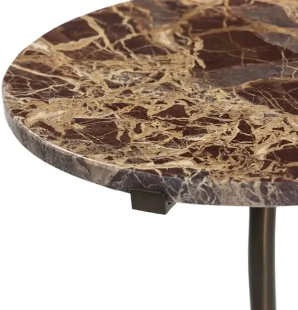 Ivy Marble End Table - Red