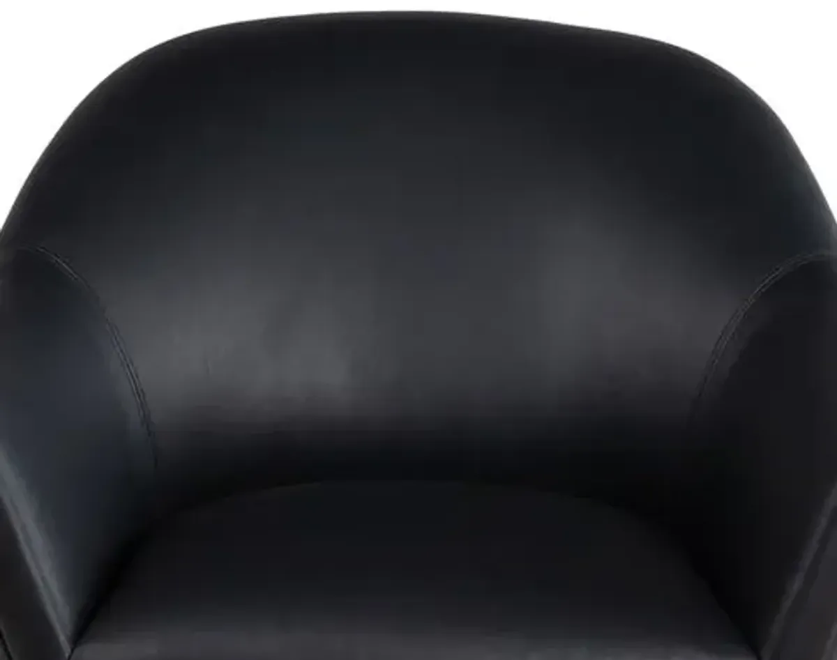 Isidore Chair - Carson Black Leather