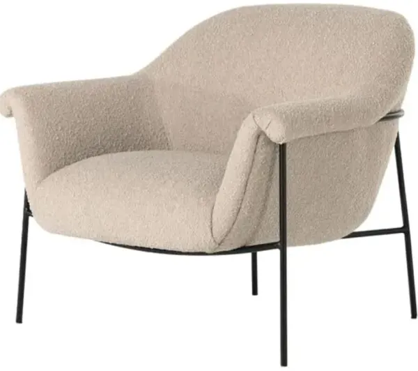 Isidore Chair - Textured Knoll Sand - Beige