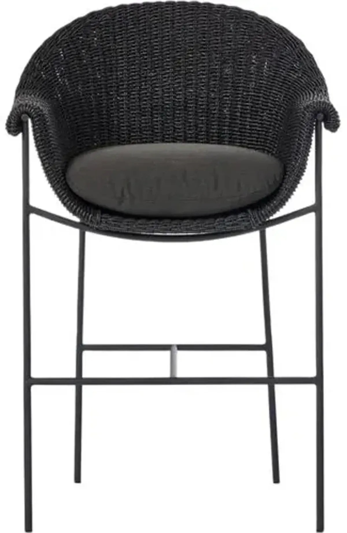 Isidore Outdoor Bar Stool - Black