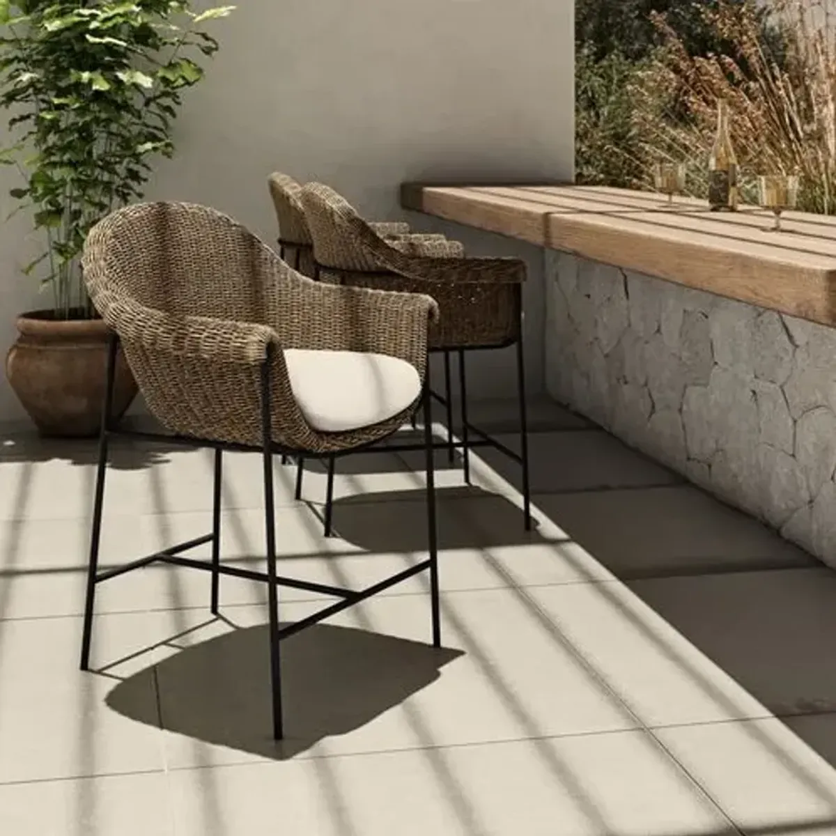 Isidore Outdoor Counter Stool