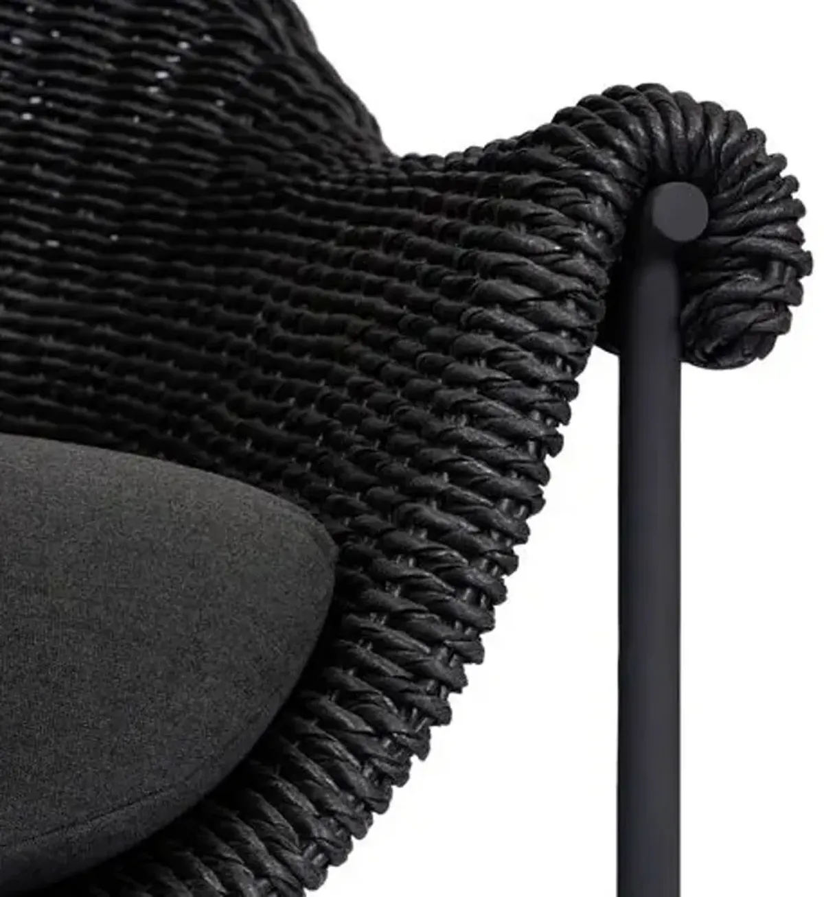 Isidore Outdoor Lounge Chair - Black