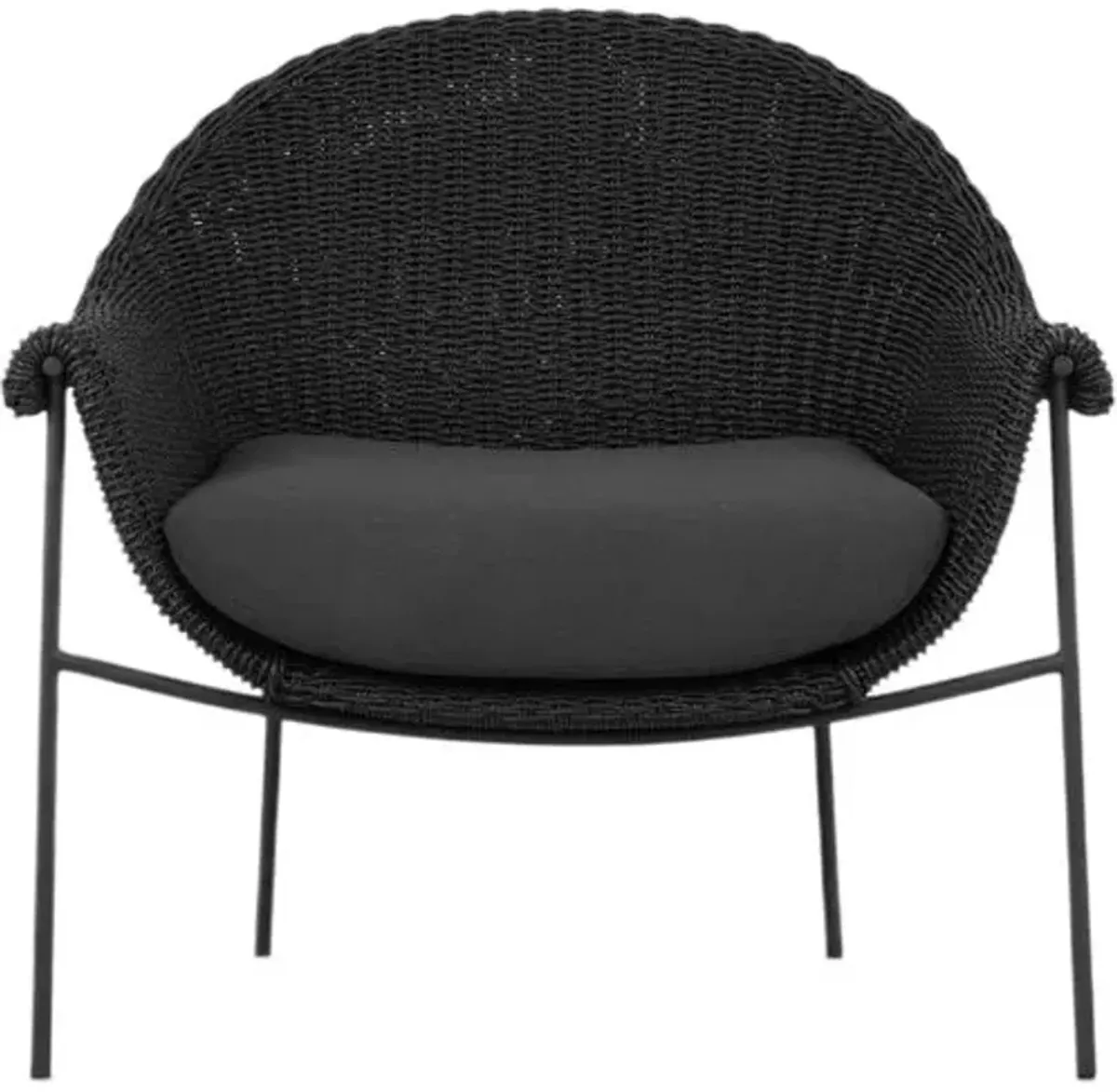 Isidore Outdoor Lounge Chair - Black