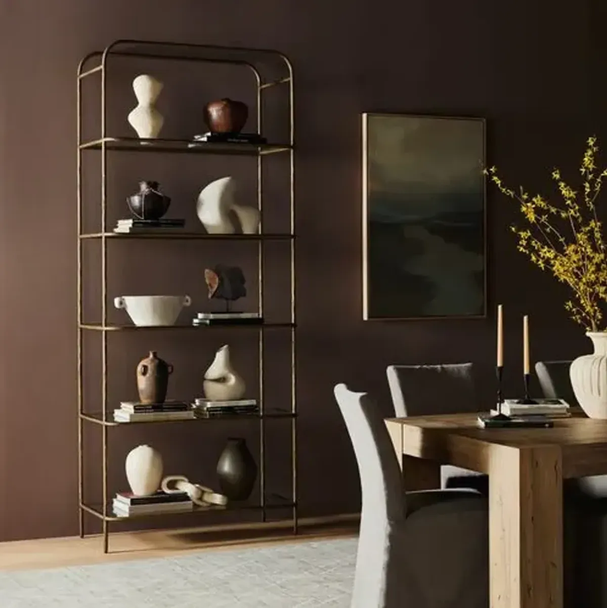 Isaac Bookcase - Gold