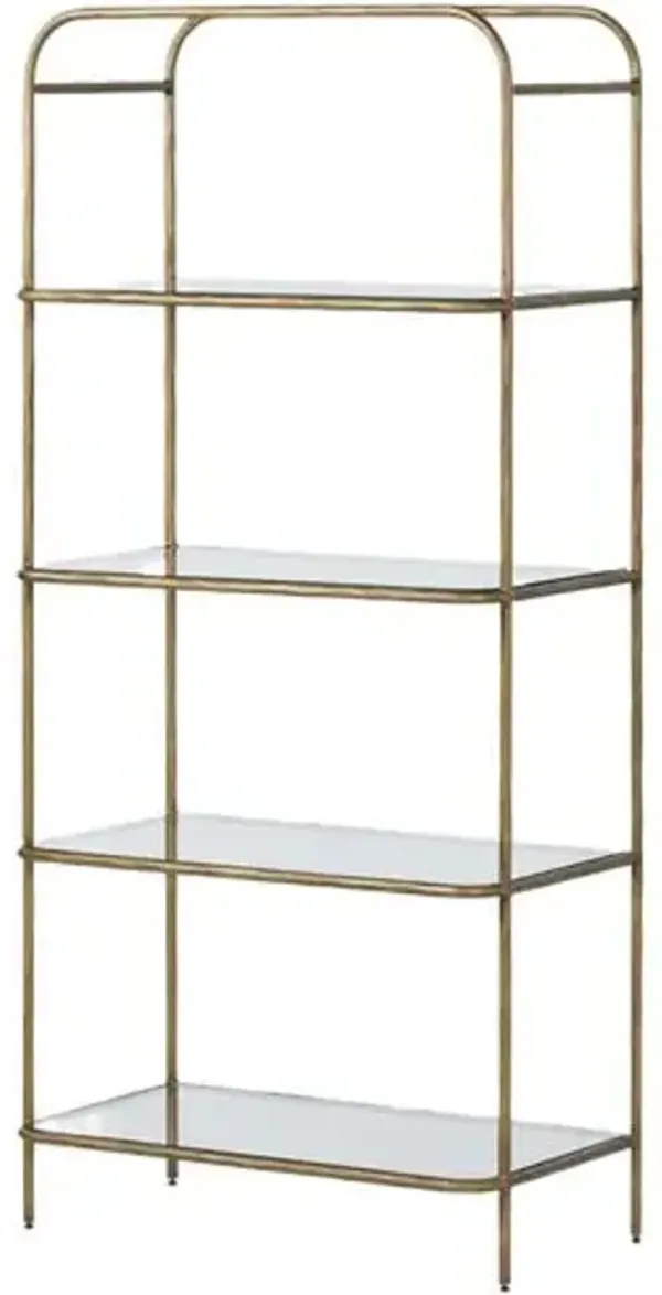 Isaac Bookcase - Gold