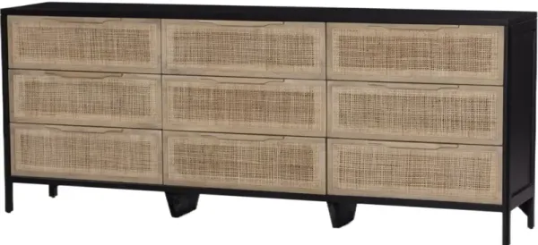 Selena 9-Drawer Cane Dresser