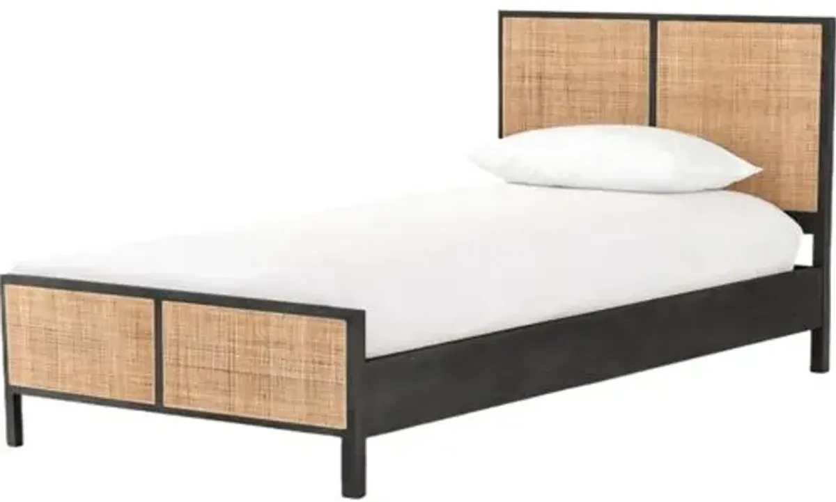 Ingrid Cane Bed - Black