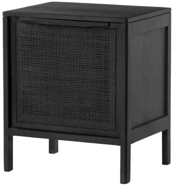 Selena Cane Nightstand, Black