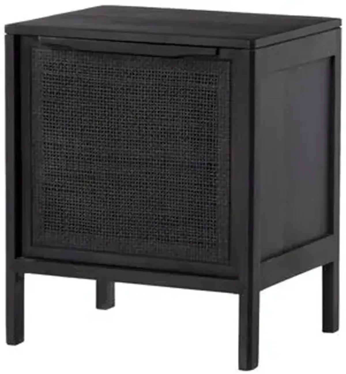 Selena Cane Nightstand - Black