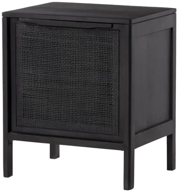 Selena Cane Nightstand - Black