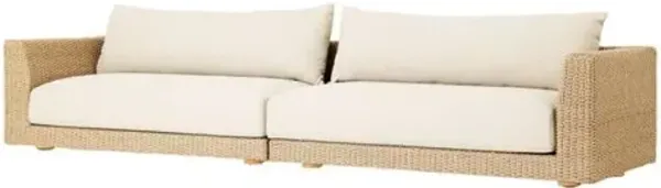Inez Outdoor 2-Piece Sectional - Casa Cream - Beige