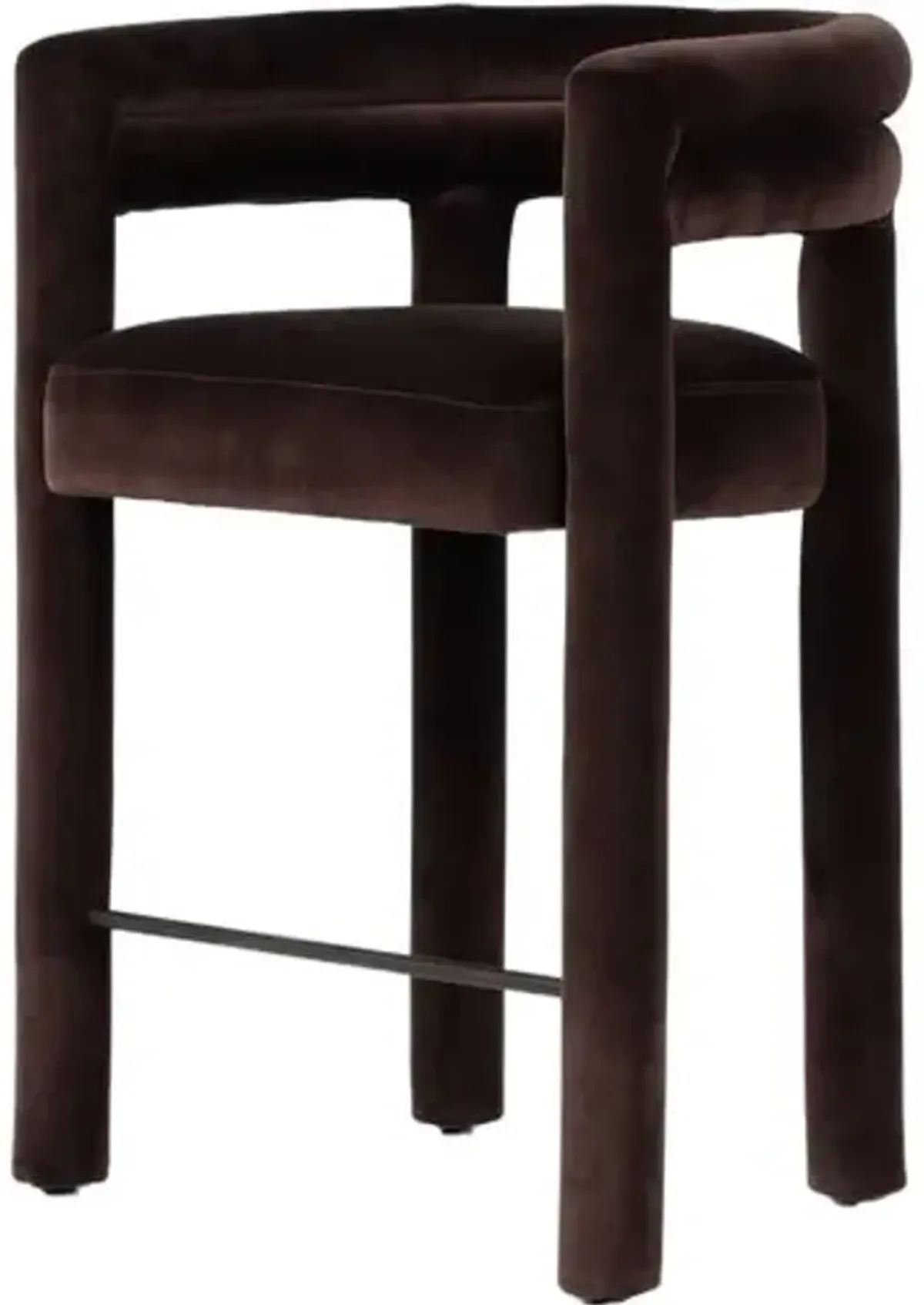 Indigo Counter Stool - Velvet Surrey Cocoa