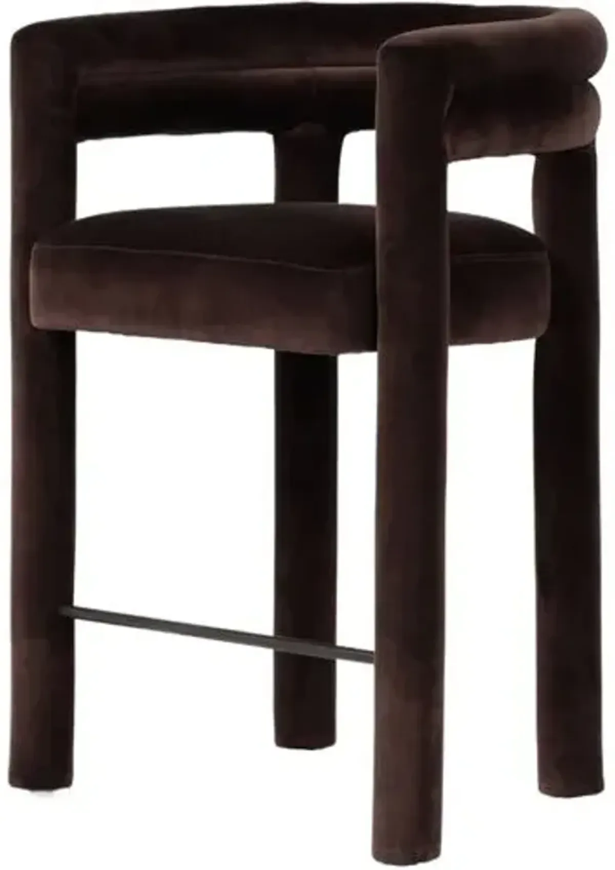 Indigo Counter Stool - Velvet Surrey Cocoa