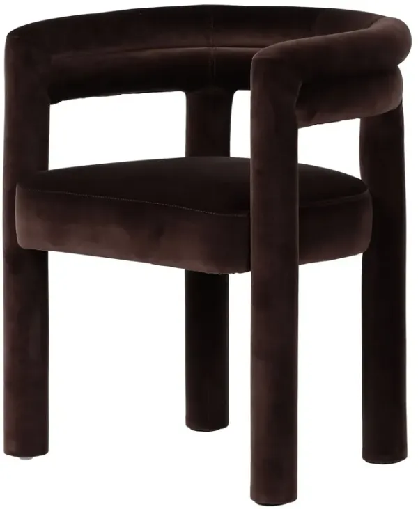 Indigo Dining Armchair, Surrey Cocoa Velvet