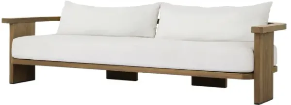 India Outdoor Teak Sofa, Alessi Linen