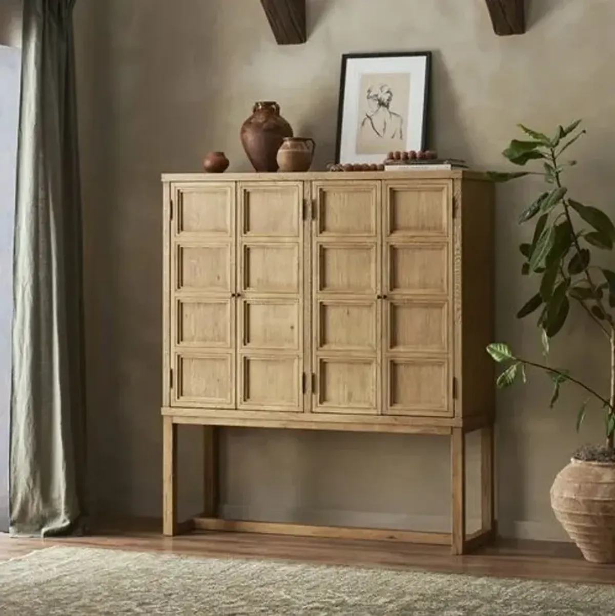 Imogen Cabinet - Worn Oak - Brown