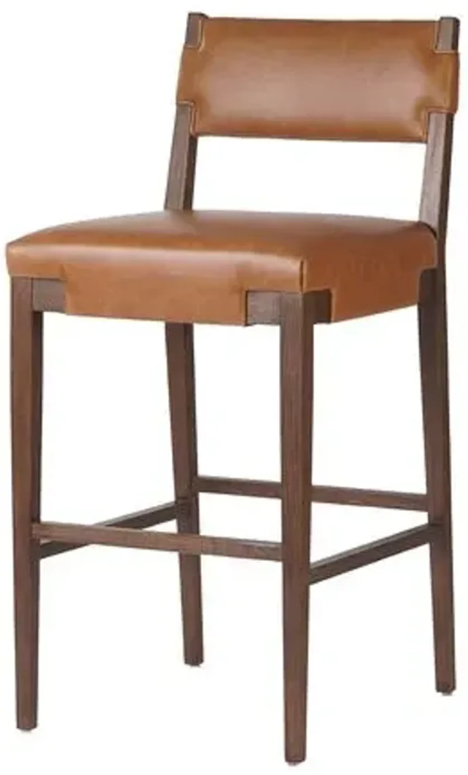 Ianthe Leather Bar Stool - Sonoma Chestnut - Brown