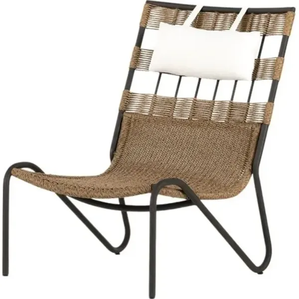 Hailey Outdoor Lounge Chair - Natural/Venao Ivory