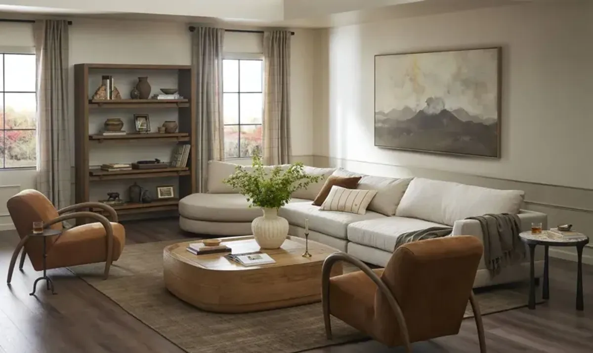 Hollis Bookcase, Rustic Amber Oak