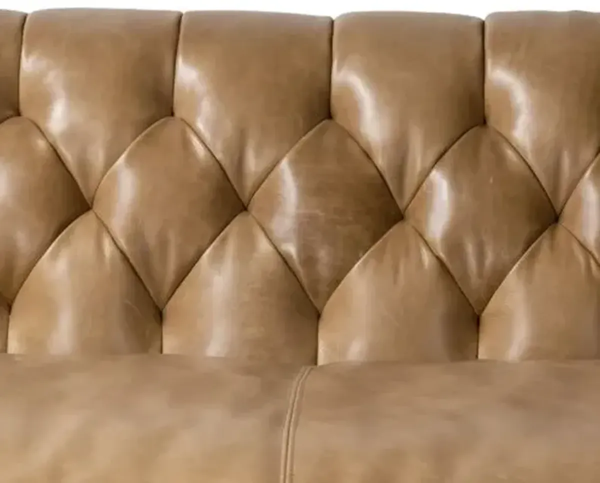 Hayes Leather Sofa - Dakota Warm Taupe